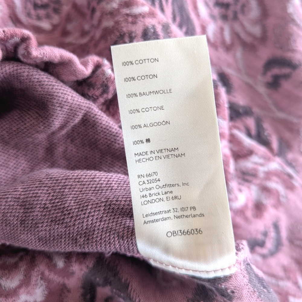NWT Free People Jaquard Dusty Rose Floral Print Open Back Top - Picture 11 of 16
